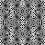 Design seamless monochrome geometric pattern. Abstract interlacing textured background. Vector art. No gradient
