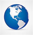 Globe of the world icon. Vector illustration