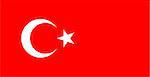 color isolated vector illustration of the flag of Turkey