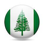 Flag of Norfolk Island as round glossy icon. Button with flag design
