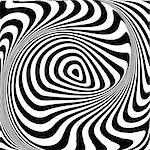Design monochrome swirl movement illusion background. Abstract stripe drop torsion backdrop. Vector-art illustration