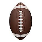 A realistic illustration of an American football on a white background. Vector EPS 10 available. EPS file contains transparencies.