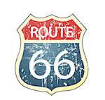 Grunge route 66 roadsign