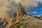 Vajolet towers in Dolomites, Val di Fassa, Italy
