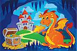 Fairy tale image with dragon 7 - eps10 vector illustration.