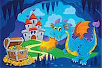 Fairy tale image with dragon 8 - eps10 vector illustration.