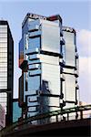 HONG KONG - Lippo Centre. The buildings were designed by Australian architect Paul Rudolph. Tower I is 172 m, and Tower II is 186 m