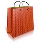 Illustration of colorful gift bag on white background.