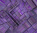 3d fragmented tiled mosaic labyrinth striped purple lavender magenta
