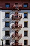 Stairway outside of old building in San Francisco