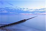 Groyne before Sunrise, Baltic Sea, Zingst, Darss, Fischland-Darss-Zingst, Mecklenburg-Western Pomerania, Germany