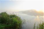 Lake at Sunrise on Misty Morning, Fischland-Darss-Zingst, Mecklenburg-Western Pomerania, Germany