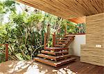 Wooden stairs and deck