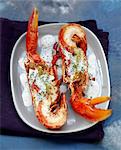 Grilled lobster in creamy sauce