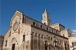 Matera Cathedral dominates the Sassi area of Matera, Basilicata, Italy, Europe