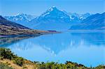 Lake Pukaki, Mount Cook National Park, UNESCO World Heritage Site, South Island, New Zealand, Pacific