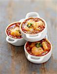 Shrimp and tomato gratins