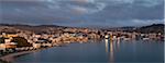Panorama of Wellington city and harbour, early morning, Wellington, North Island, New Zealand, Pacific