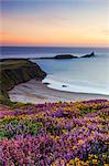 Rhossili Bay, Worms End, Gower Peninsula, Wales, United Kingdom, Europe