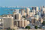 Elevated view of the city skyline and residential suburbs, Kuwait City, Kuwait, Middle East