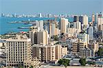 Elevated view of the city skyline and residential suburbs, Kuwait City, Kuwait, Middle East