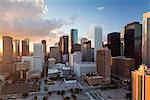 Downtown city skyline, Houston, Texas, United States of America, North America