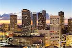 Downtown city skyline, Houston, Texas, United States of America, North America