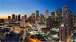 Downtown city skyline, Houston, Texas, United States of America, North America