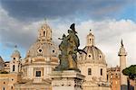 Santa Maria di Loreto and Santissimo Nome di Maria al Foro Traiano churches in front of Trajan's Forum, Rome, Lazio, Italy, Europe