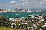 View to Auckland from Mount Victoria in Devonport, Auckland, North Island, New Zealand, Pacific