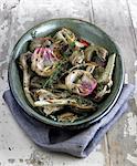 Grilled artichokes with thyme and garlic