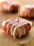 Goat's cheese wrapped in streaky bacon