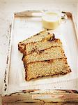 Quinoa,banana,grape and soya milk cake