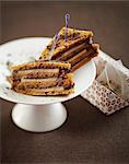 Chocolate and pear gingerbread club sandwich