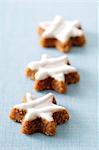 Cinnamon gingerbread frosted stars