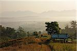 View towards Chiang Dao Village in Morning, Chiang Mai Province, Thailand