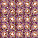 Digital computer graphic - seamless decorative ornament with fractal spirals