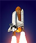 Space Shuttle. 3D Scene.