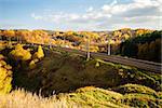Autumn landscape with railway