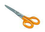 Illustration of a pair of scissors over white background.