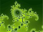 Digital computer graphic - rendering patterned fractal background with spirals for design.