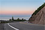 Cabot Trail Highway at dusk (Cape Breton, Nova Scotia, Canada)