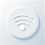 Wi-fi 3D Paper Icon on a white background