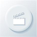 Movie 3D Paper Icon on a white background