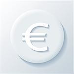 Euro 3D Paper Icon on a white background