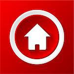 Home 3D Paper Icon on a red background
