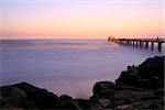 Famous jetty in Swakopmund, a germam style colonial city on the Atlantic coast of northwestern Namibia