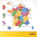 Map of France vector illustration