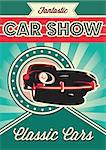 Vintage poster for the exhibition of cars