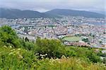 Norway. Top-view of Bergen